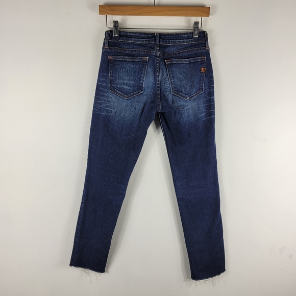 Miss Me Nicole Mid Rise Skinny Raw Hem Ankle Jeans Dark 49 - Picture 7 of 12